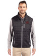 Mississippi State Bulldogs Vintage  - Cutter & Buck Rainier PrimaLoft® Mens Eco Insulated Full Zip Puffer Vest Black Front