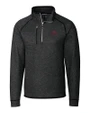 FSU Bobby Bowden Cutter & Buck Mainsail Sweater-Knit Mens Half Zip Pullover Jacket Charcoal Heather Mannequin