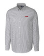 UConn Huskies Cutter & Buck Stretch Oxford Stripe Mens Long Sleeve Dress Shirt Charcoal Mannequin