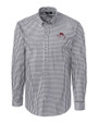 FSU Bobby Bowden Cutter & Buck Easy Care Stretch Gingham Mens Long Sleeve Dress Shirt Charcoal Mannequin