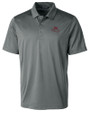 FSU Bobby Bowden Cutter & Buck Prospect Eco Textured Stretch Recycled Mens Short Sleeve Polo Elemental Grey Mannequin
