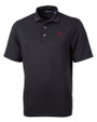 FSU Bobby Bowden Cutter & Buck Virtue Eco Pique Recycled Mens Polo Black Mannequin