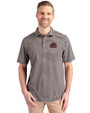 Mississippi State Bulldogs Vintage  - Cutter & Buck Virtue Eco Pique Stripe Recycled Mens Polo Black Front