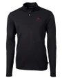 FSU Bobby Bowden Cutter & Buck Virtue Eco Pique Recycled Quarter Zip Mens Pullover Black Mannequin