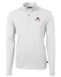 FSU Bobby Bowden Cutter & Buck Virtue Eco Pique Recycled Quarter Zip Mens Pullover White Mannequin