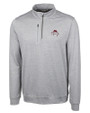 FSU Bobby Bowden Cutter & Buck Stealth Heathered Mens Big and Tall  Quarter Zip Pullover Polished Medium Gray Mannequin