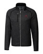 FSU Bobby Bowden Cutter & Buck Mainsail Sweater-Knit Mens Big and Tall Full Zip Jacket Charcoal Heather Mannequin