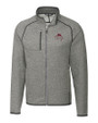 FSU Bobby Bowden Cutter & Buck Mainsail Sweater-Knit Mens Big and Tall Full Zip Jacket Polished Heather Mannequin