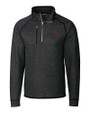 FSU Bobby Bowden Cutter & Buck Mainsail Sweater-Knit Mens Big and Tall Half Zip Pullover Jacket Charcoal Heather Mannequin