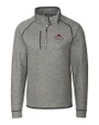 FSU Bobby Bowden Cutter & Buck Mainsail Sweater-Knit Mens Big and Tall Half Zip Pullover Jacket Polished Heather Mannequin