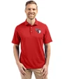 Cleveland Guardians Cutter & Buck Virtue Recycled Featherlight Pique Mens Polo Red Front