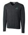 Tulane Green Wave Cutter & Buck Lakemont Tri-Blend Mens V-Neck Pullover Sweater Charcoal Heather Mannequin