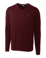 Montana Grizzlies Cutter & Buck Lakemont Tri-Blend Mens V-Neck Pullover Sweater Bordeaux Mannequin