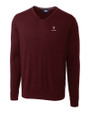 Harvard Crimson Cutter & Buck Lakemont Tri-Blend Mens V-Neck Pullover Sweater Bordeaux Mannequin