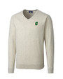 Charlotte 49ers Cutter & Buck Lakemont Tri-Blend Mens V-Neck Pullover Sweater Oatmeal Heather Mannequin