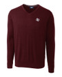 Texas Southern Tigers Cutter & Buck Lakemont Tri-Blend Mens Big and Tall V-Neck Pullover Sweater Bordeaux Mannequin