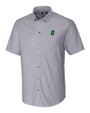 Charlotte 49ers Cutter & Buck Stretch Oxford Mens Big and Tall Short Sleeve Dress Shirt Charcoal Mannequin