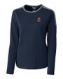 Cleveland Guardians - Cutter & Buck Womens Cheer Colorblock Long Sleeve Tee Liberty Navy Mannequin