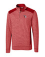 Cleveland Guardians Cutter & Buck Shoreline Colorblock Cardinal Red Heather Mannequin
