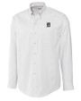 Detroit Tigers Cutter & Buck Epic Easy Care Nailshead Mens Big and Tall Long Sleeve Dress Shirt White Mannequin