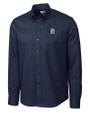 Detroit Tigers Cutter & Buck Epic Easy Care Nailshead Mens Long Sleeve Dress Shirt Navy Blue Mannequin