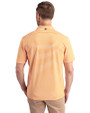 Detroit Tigers Cutter & Buck Virtue Eco Pique Stripe Recycled Mens Polo Orange Burst Back
