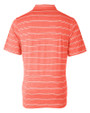 Detroit Tigers Cutter & Buck Forge Epic Confidence Recycled Heathered Stripe Stretch Mens Polo College Orange Mannequin Back