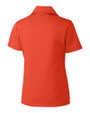 Detroit Tigers Cutter & Buck Genre Textured Solid Womens Polo College Orange Mannequin Back