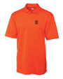 Detroit Tigers Cutter & Buck Genre Textured Solid Mens Polo College Orange Mannequin