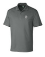 Detroit Tigers Cutter & Buck Genre Textured Solid Mens Polo Elemental Grey Mannequin