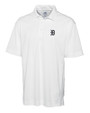 Detroit Tigers Cutter & Buck Genre Textured Solid Mens Polo White Mannequin