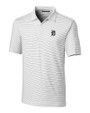 Detroit Tigers Cutter & Buck Forge Pencil Stripe Stretch Mens Big and Tall Polo White Mannequin