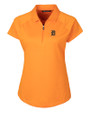 Detroit Tigers Cutter & Buck Forge Stretch Womens Short Sleeve Polo Orange Burst Mannequin