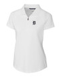 Detroit Tigers Cutter & Buck Forge Stretch Womens Short Sleeve Polo White Mannequin