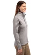 Detroit Tigers Cutter & Buck Adapt Eco Knit Stretch Recycled Womens Half Zip Pullover Polished Medium Gray Side