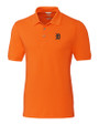 Detroit Tigers Cutter & Buck Advantage Eco Tri-Blend Pique Mens Polo Orange Burst Mannequin