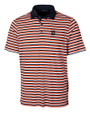 Detroit Tigers Cutter & Buck Mens Forge Polo Multi Stripe College Orange Mannequin