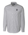 Detroit Tigers Cutter & Buck Stretch Oxford Stripe Mens Long Sleeve Dress Shirt Charcoal Mannequin