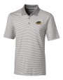 Wisconsin-Milwaukee Panthers Cutter & Buck Forge Tonal Stripe Stretch Mens Polo Polished Medium Gray Mannequin