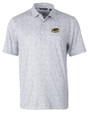 Wisconsin-Milwaukee Panthers Cutter & Buck Pike Constellation Print Stretch Mens Polo Polished Medium Gray Mannequin