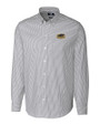 Wisconsin-Milwaukee Panthers Cutter & Buck Stretch Oxford Stripe Mens Long Sleeve Dress Shirt Charcoal Mannequin