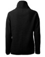 Back View of Cutter & Buck Cascade Eco Sherpa Womens Fleece Pullover Jacket in Black