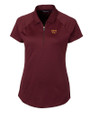 Washington Commanders Cutter & Buck Forge Stretch Womens Short Sleeve Polo Bordeaux Mannequin