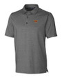 Washington Commanders Cutter & Buck Forge Heathered Stretch Mens Polo Charcoal Heather Mannequin