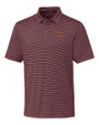 Washington Commanders Cutter & Buck Forge Pencil Stripe Stretch Mens Big and Tall Polo Bordeaux Mannequin