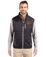 Washington Commanders Cutter & Buck Rainier PrimaLoft® Mens Big and Tall Eco Insulated Full Zip Puffer Vest Black Front