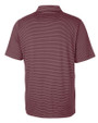 Washington Commanders Cutter & Buck Forge Pencil Stripe Stretch Mens Polo Bordeaux Mannequin Back