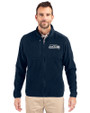 Seattle Seahawks Cutter & Buck Cascade Eco Sherpa Mens Big & Tall Fleece Jacket Navy Blue Front
