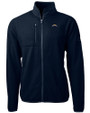 Los Angeles Chargers Cutter & Buck Cascade Eco Sherpa Mens Big & Tall Fleece Jacket Navy Blue Mannequin