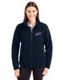 Buffalo Bills Cutter & Buck Cascade Eco Fleece Womens Full Zip Jacket Navy Blue Front